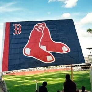Boston Red Sox MLB House Flag 43" Large Outdoor Banner Fenway Baseball Decor